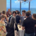 Finalists and sponsors network at the 2025 InnoVision Awards Meet the Finalists event at the Greenville City Club
