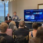Founder Dieter Haemmerich of OncoBlaze addresses attendees at Meet the Finalists