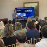 Founder Dieter Haemmerich of OncoBlaze addresses attendees at Meet the Finalists