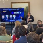 Ben Dillard with SkilRedi addresses attendees at Meet the Finalists